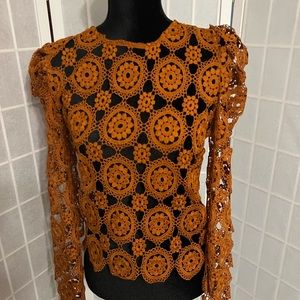 Long Sleeve Burnt Orange Blouse